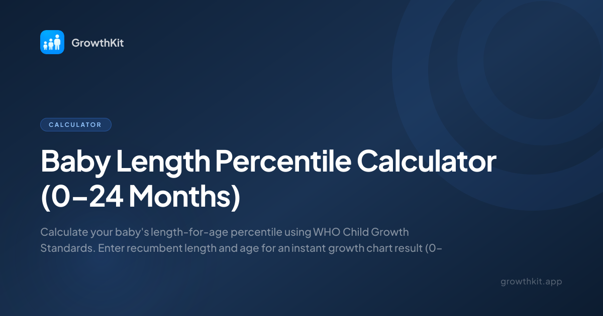 Baby Length Percentile Calculator (0–24 Months) | WHO Growth Chart ...