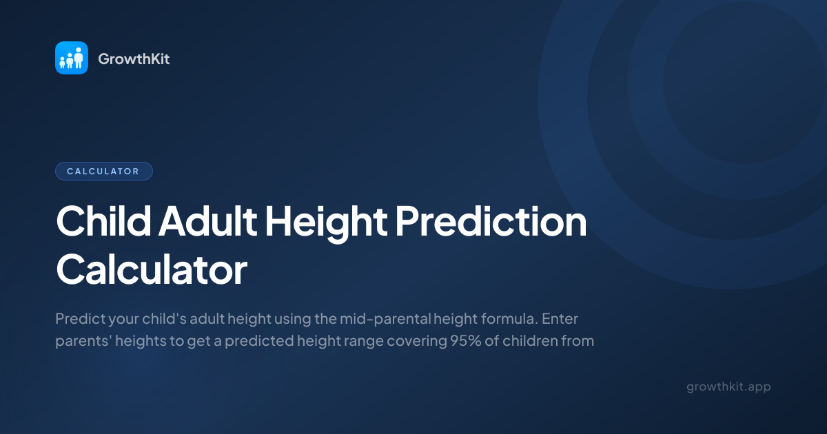 Child Adult Height Prediction Calculator | Mid-Parental Height Formula ...