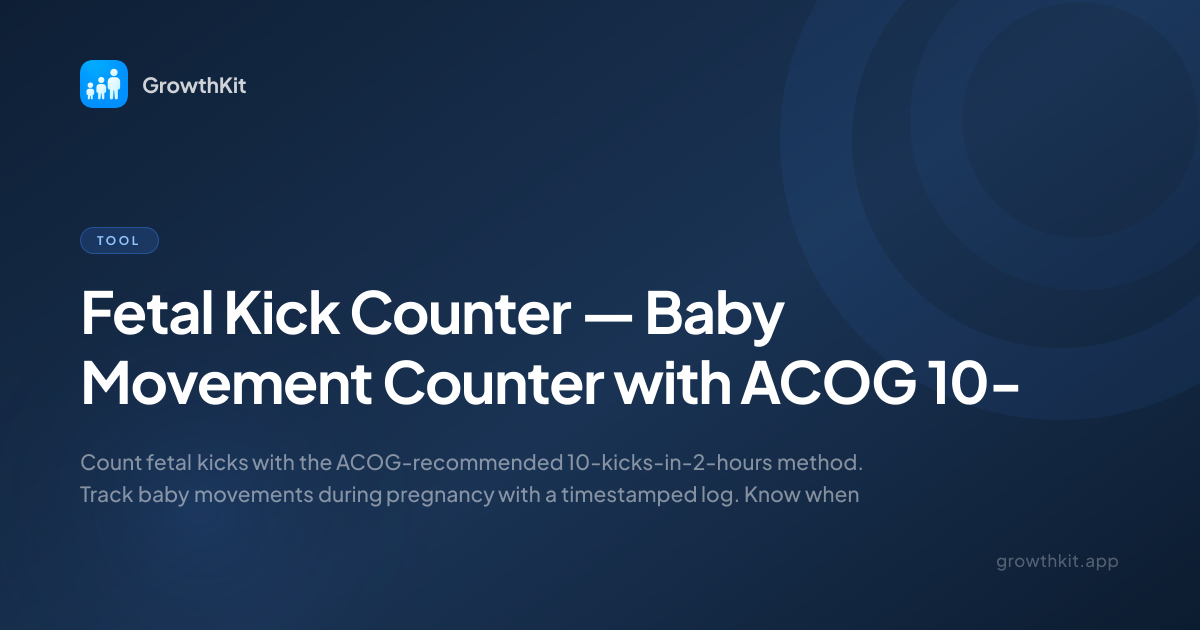 Fetal Kick Counter — Baby Movement Counter with ACOG 10-Kick Method ...
